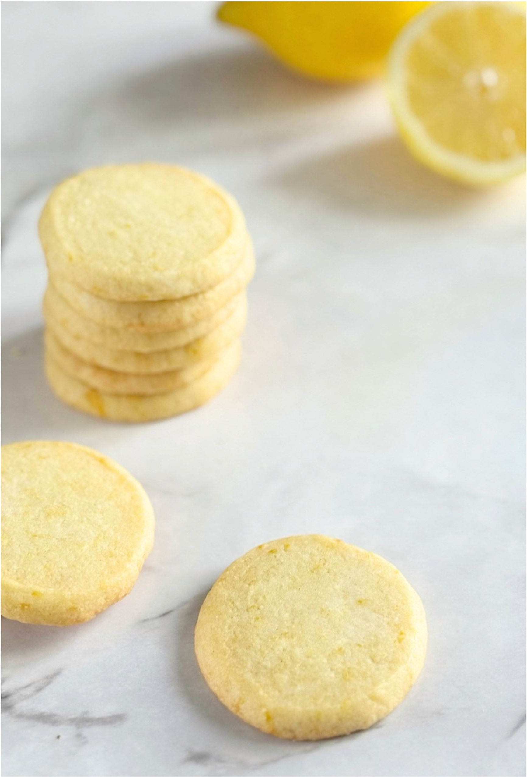 Stack of lemon biscuits