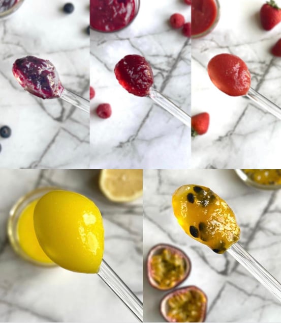 Tout De Sweet fruit gel filling menu