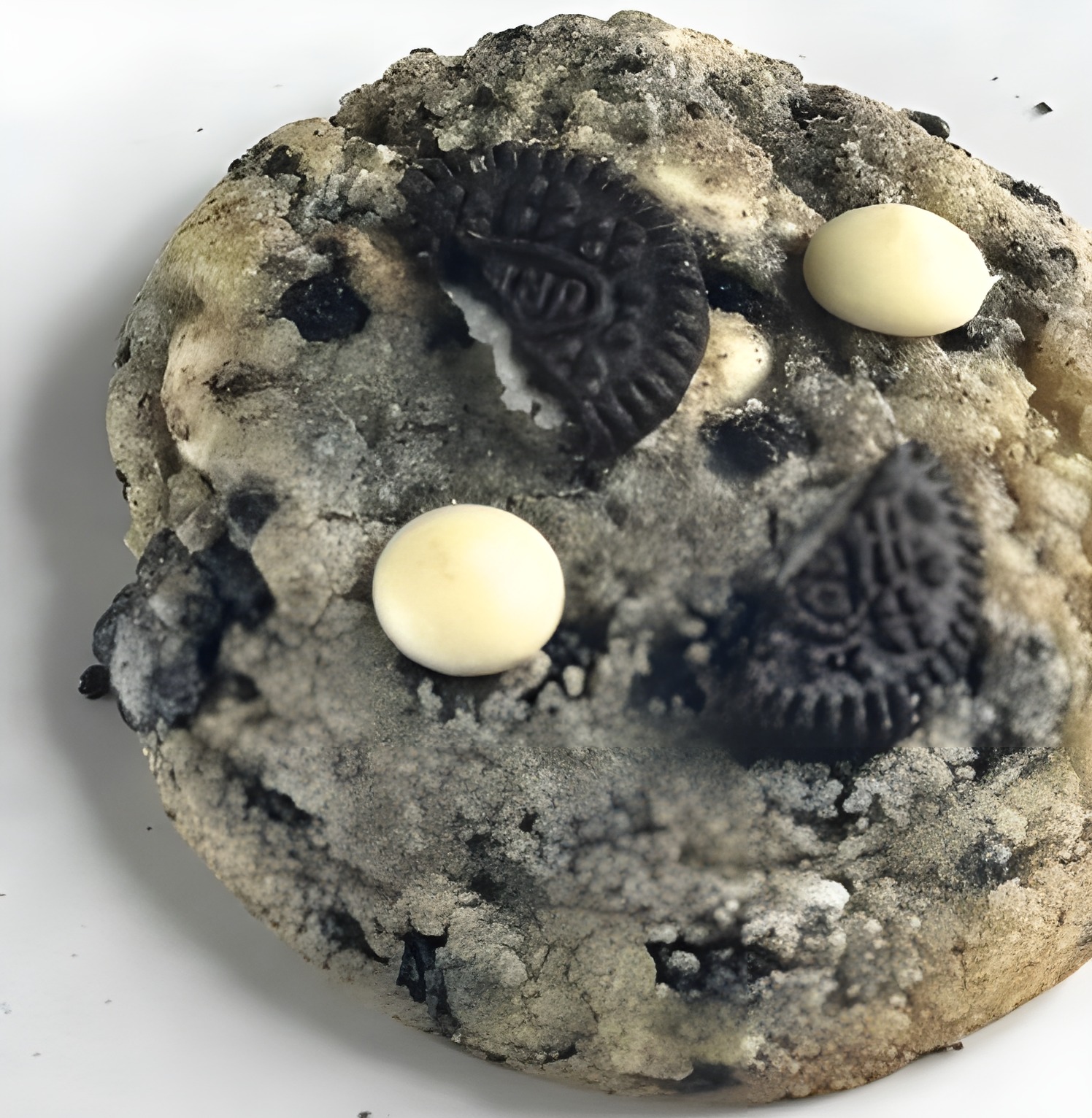 Cookies and cream scooped cookie