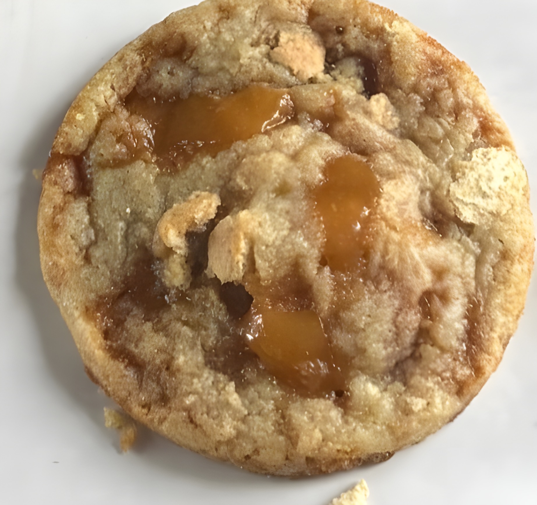 Salted caramel scooped cookie