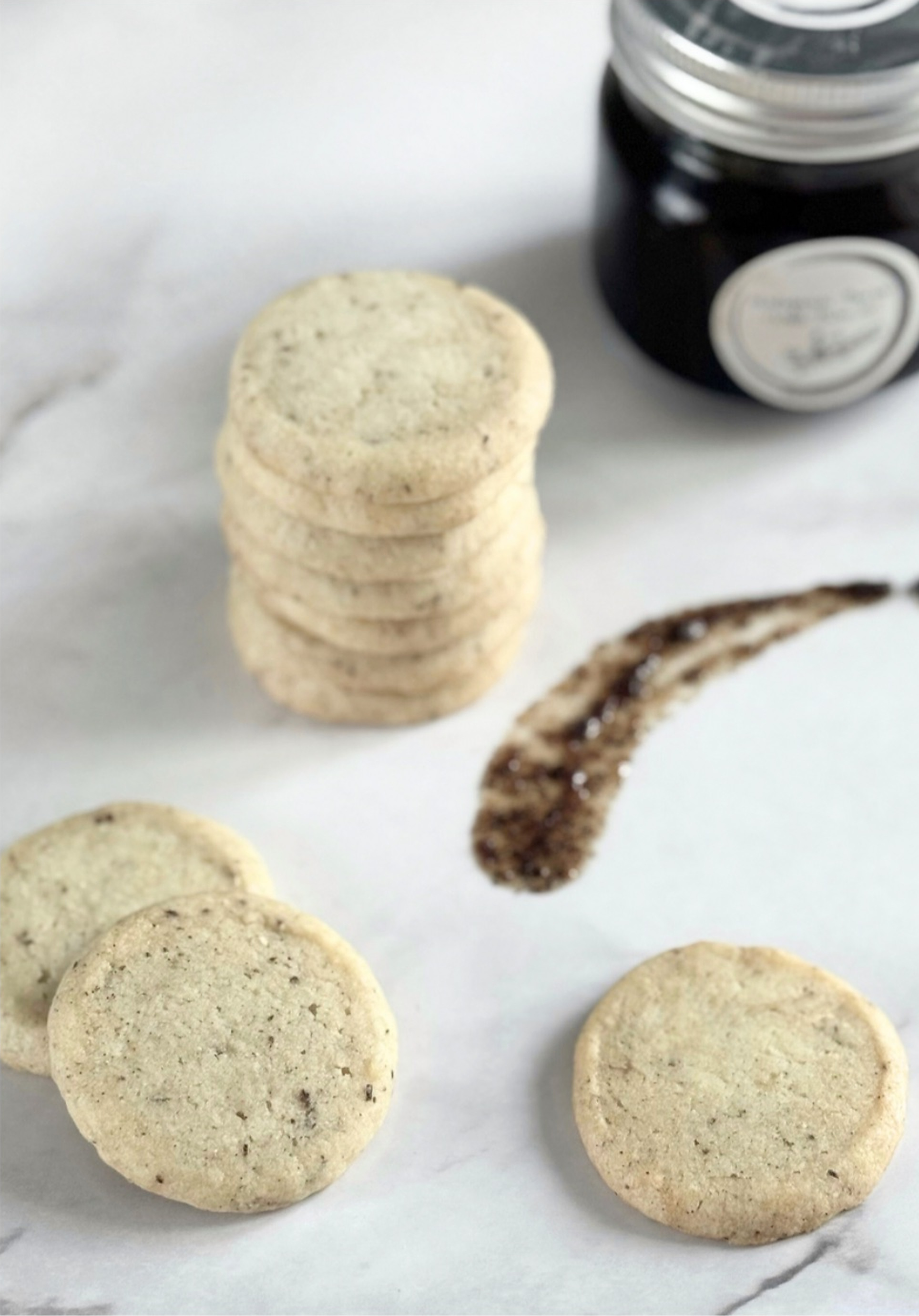 Stack of vanilla bean biscuits